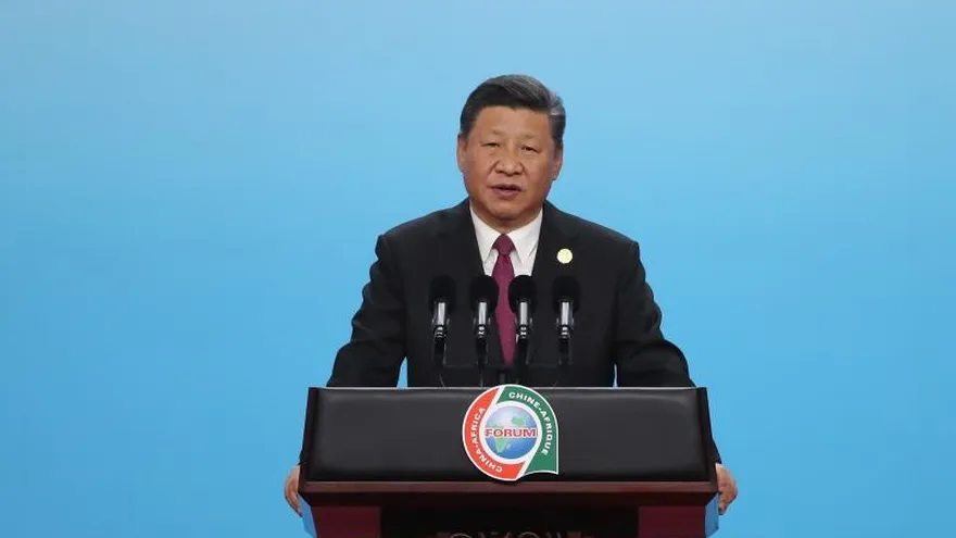 El presidente chino, Xi Jinping, durante el discurso de apertura del Foro de Cooperación África-China (FOCAC) en Pekín.