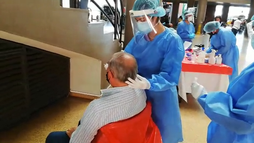 Realizan hisopados aleatorios en la terminal de transporte