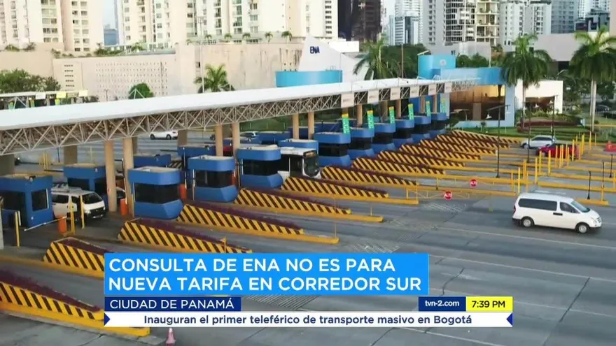 Consulta de ENA no es para nueva tarifa en Corredor Sur