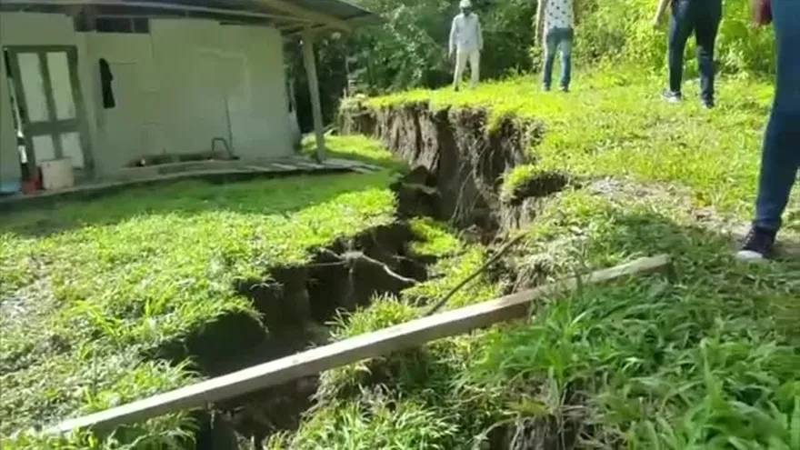 Aparecen grietas en una comunidad de Bocas del Toro