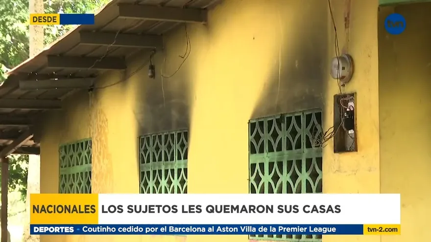 Dos familias afectadas con incendios de sus casas en Chiriquí