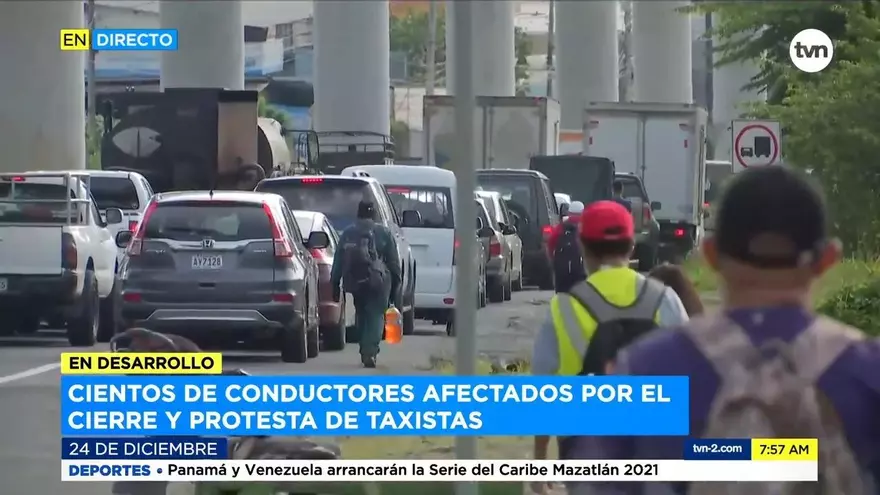 Taxistas protestan en Panamá Este