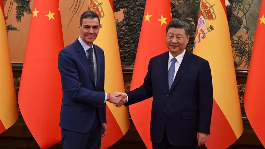 Pedro Sánchez (presidente de España) y Xi Jinping (presidente de China)