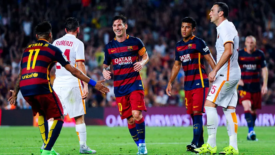 Un contundente Barcelona ganó a la Roma el trofeo Gamper