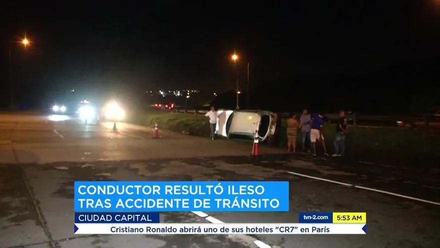 Conductor sale ileso tras accidente en el Corredor Norte