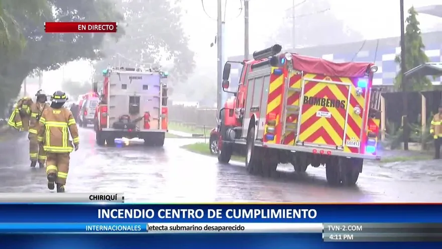 Reportan incendio en Centro de Cumplimiento en Chiriquí