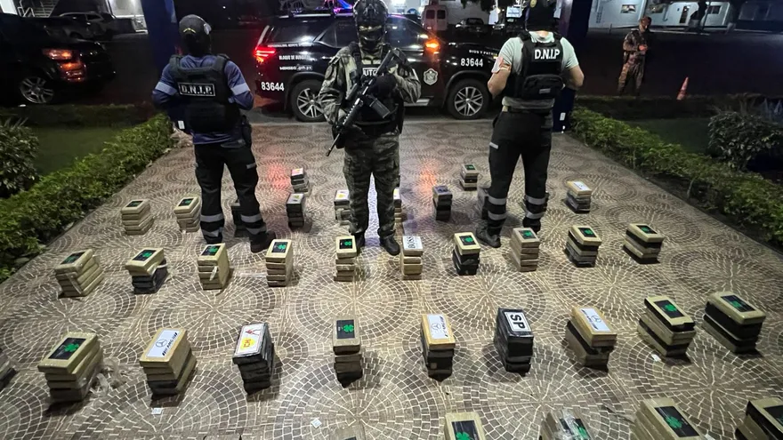 Parte de la droga incautada