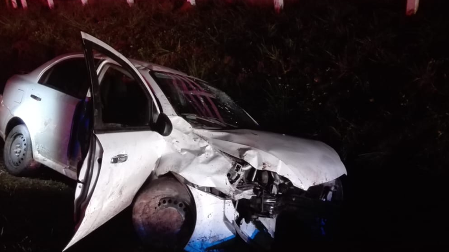 El auto involucrado en el accidente