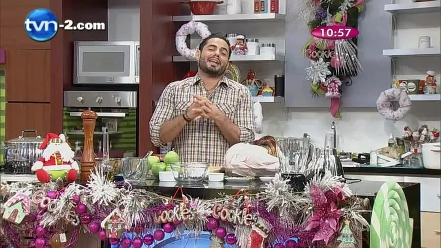 Pavo marinado al mojo con manzanas verdes