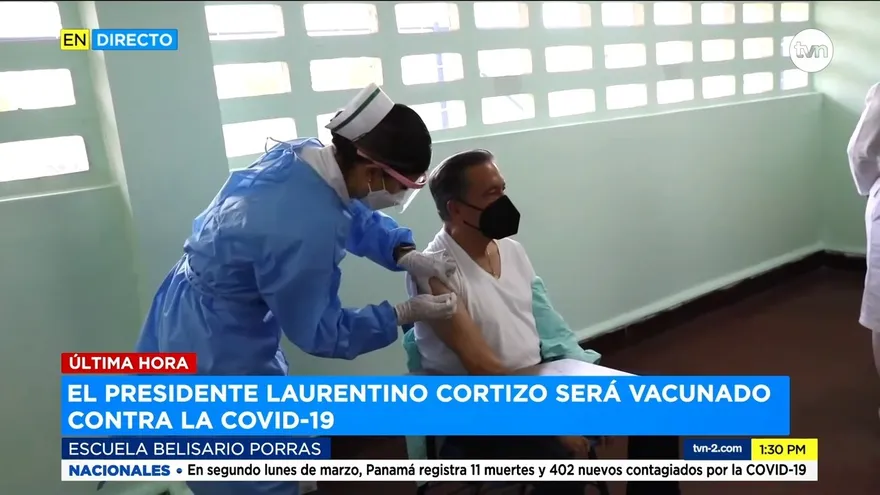 Vacunan al presidente Laurentino Cortizo