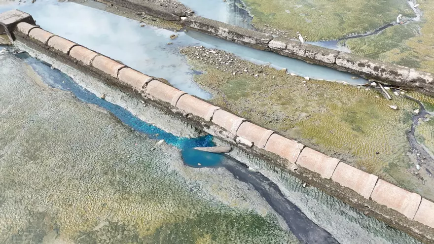 Acumulación de lodo y conexiones ilegales en planta de tratamiento a sistema pluvial que desemboca en la Bahía de Panamá.