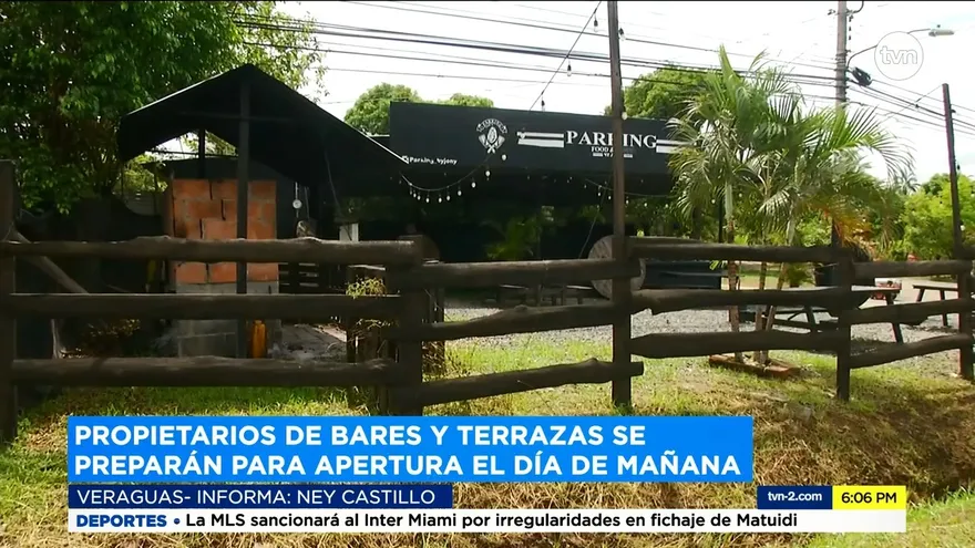 Dueños de bares y terrazas en Veraguas se preparan para reapertura
