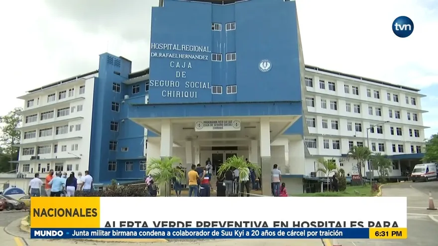 Alerta verde para centros médicos en Chiriquí