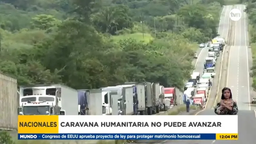 Camiones don alimentos aún varados en Chiriquí