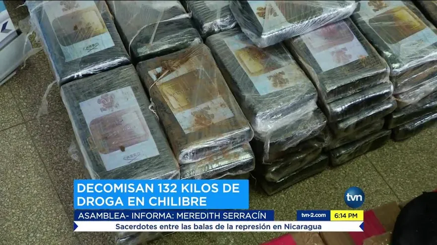Incautan 132 kilos de drogas en Chilibre