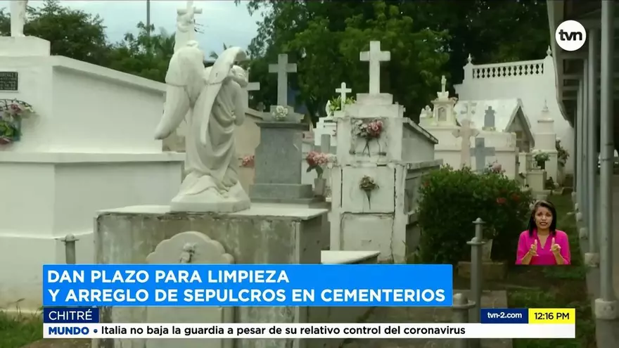 Familiares de difuntos con tiempo estipulado para realizar limpiezas de tumbas en Chitré