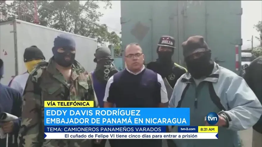 Embajador de Panamá en Nicaragua habla de situación de camioneros varados