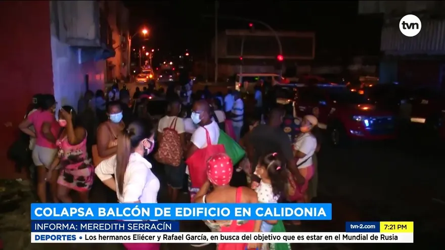 72 familias afectadas por desplome de balcón en Calidonia