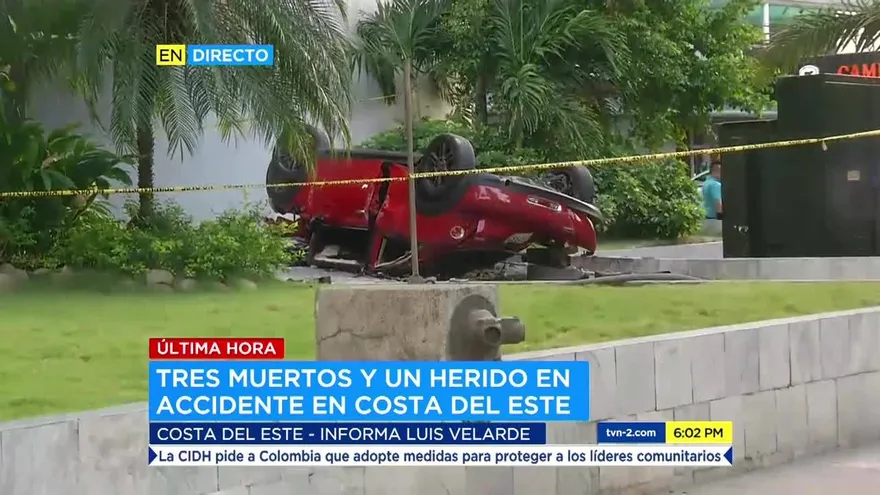 Tres muertos y un herido tras caída de auto en Costa del Este