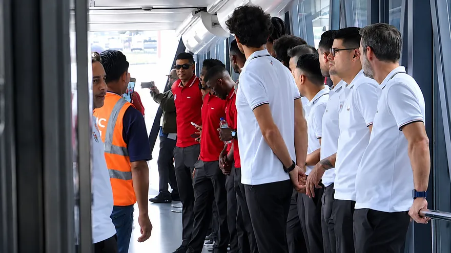 Llegada de la selección de Panamá al Aeropuerto Internacional de Tocumen