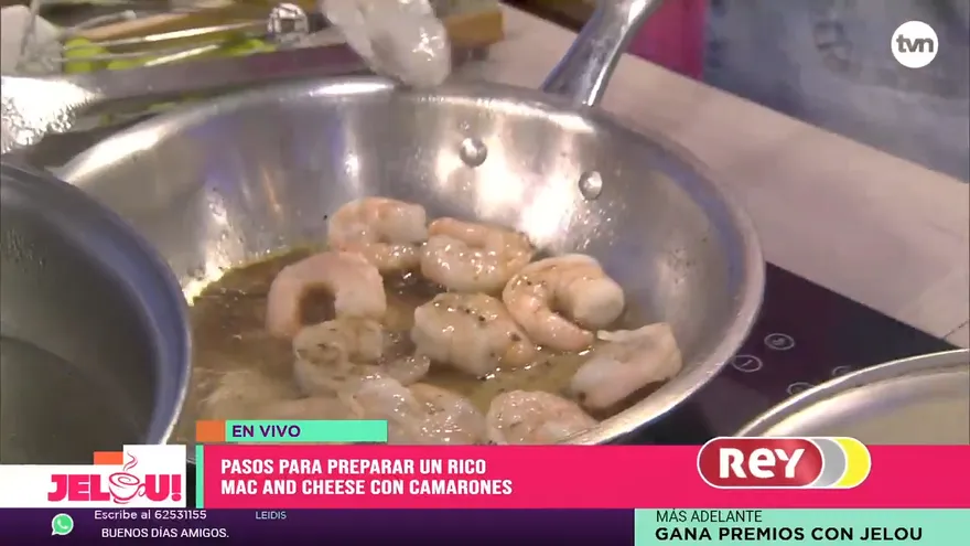 Receta: Mac & cheese con camarones