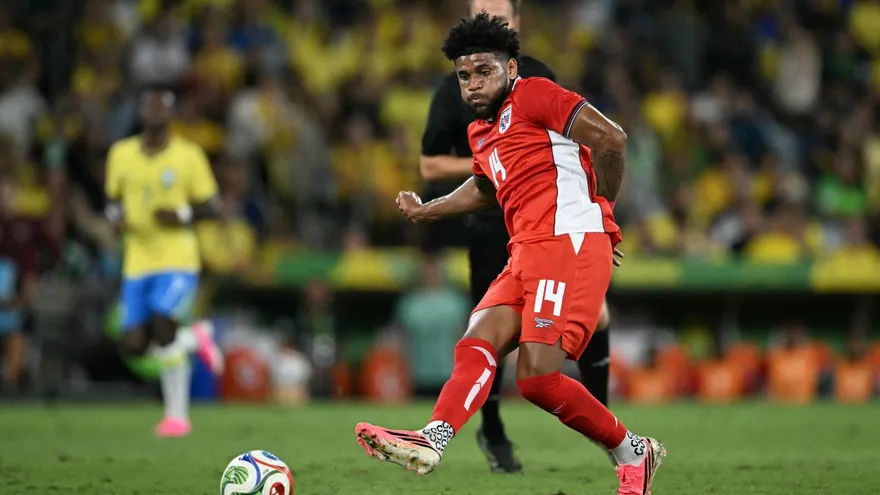 Carlos Harvey durante el partido amistoso entre las selecciones de Panamá y Brasil
