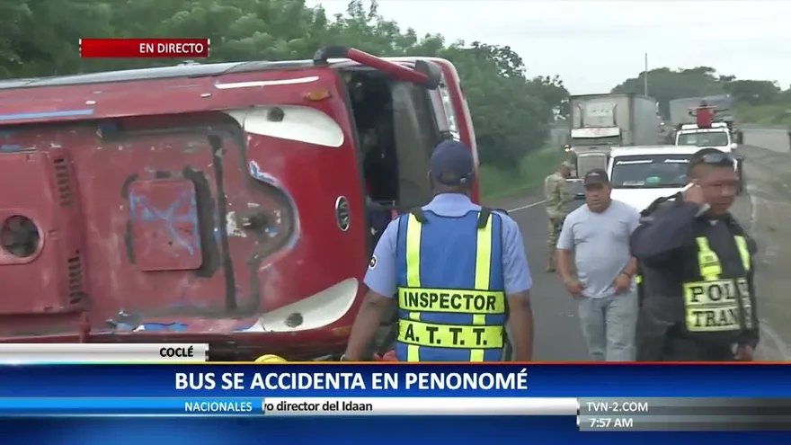 Bus se accidenta en Coclé