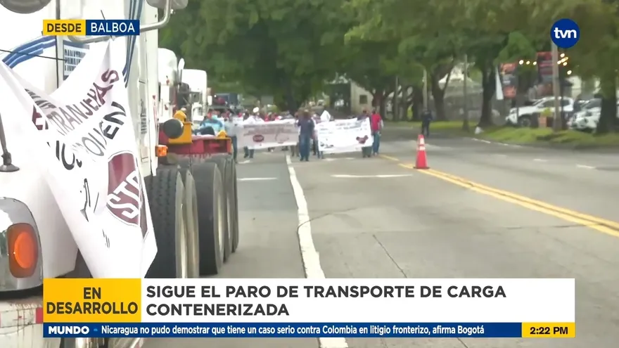 Sigue el paro de transporte de carga contenerizada