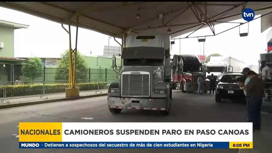 Camioneros suspenden paro en Paso Canoas
