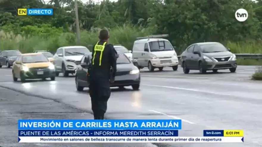 Hubo un aumento de vehículos en un 50% en la inversión de carriles de la capital hasta Panamá Oeste