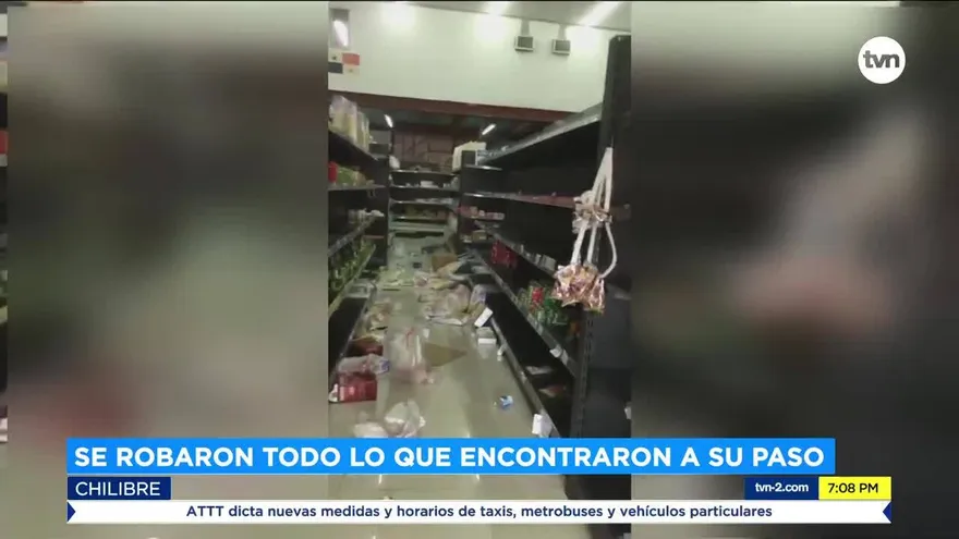 Súpermercado es vandalizado en Chilibre, se llevan hasta licor