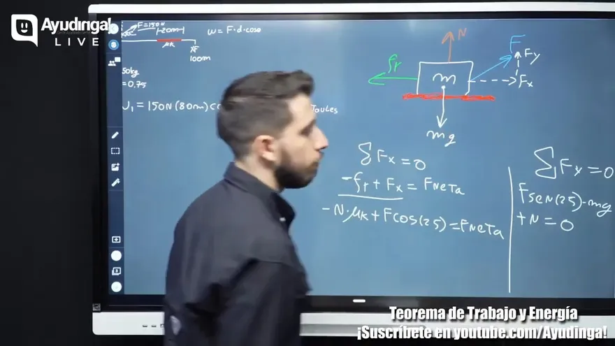 Ayudinga Física 11° Teorema de Trabajo y Energía Concepto y Problemas de Ejemplo (Parte I) 4 de agosto de 2020