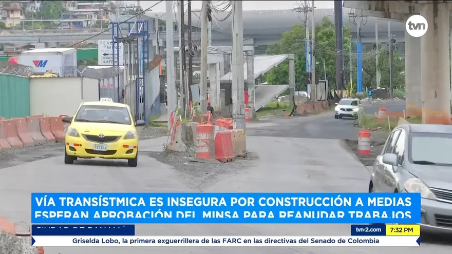 Construcción de la Vía Transístmica a medias