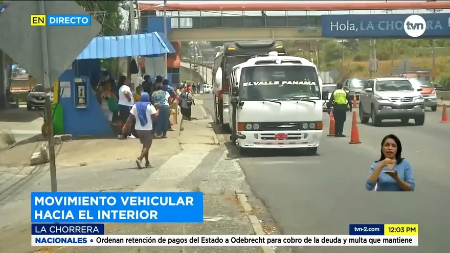 Tráfico fluido hacia el interior del país