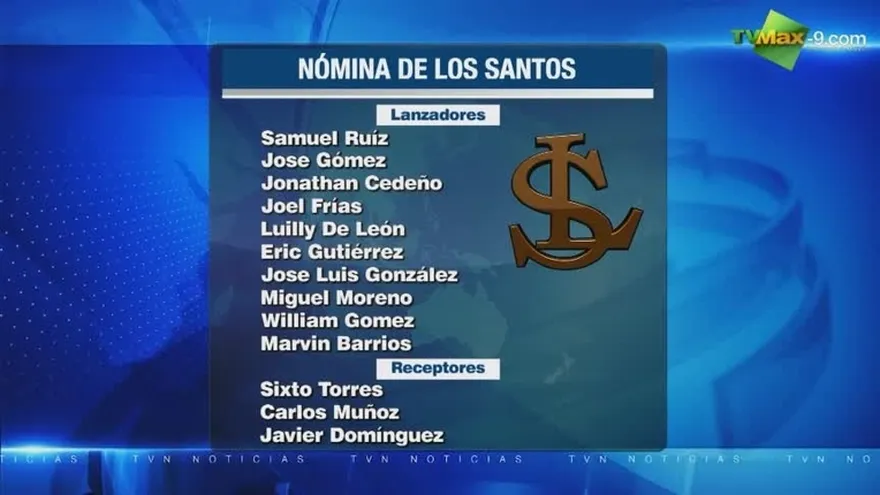 NOMINA DE LOS SANTOS, BEISBOL