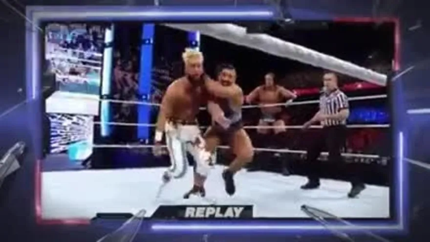 Momento en que el luchador sufre la lesión