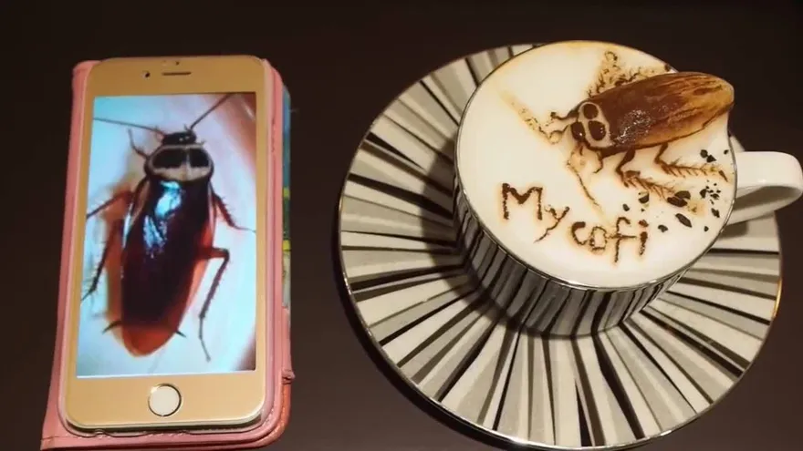 Arte latte en 3D en una cafetería de Taiwán