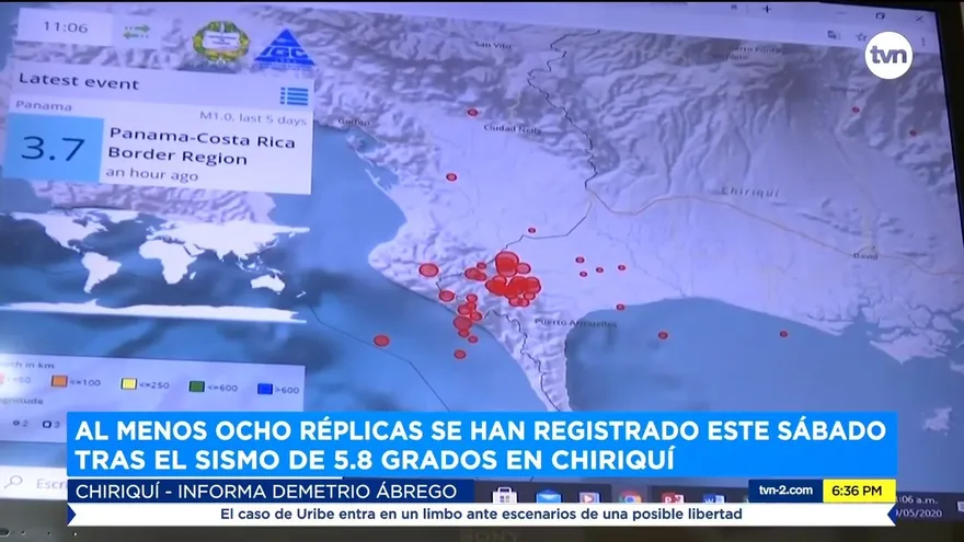 Al menos ocho réplicas del último sismo en Chiriquí
