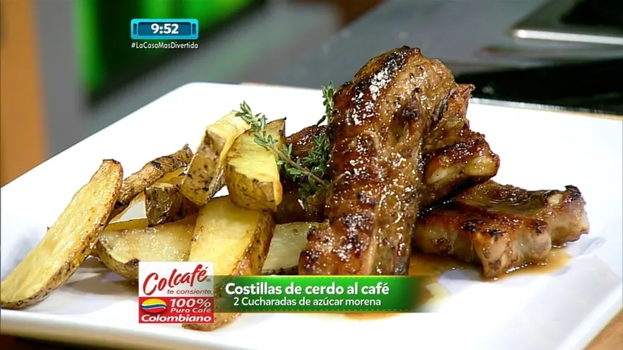 Costillitas de cerdo al café