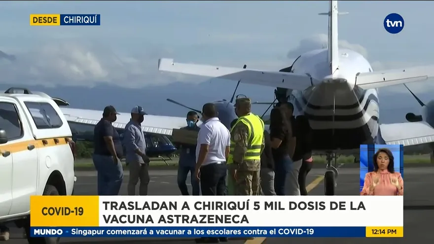 Más dosis de AstraZeneca llegan a Chiriquí