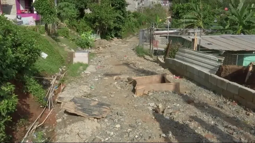 Calles afectadas en Nueva Libia