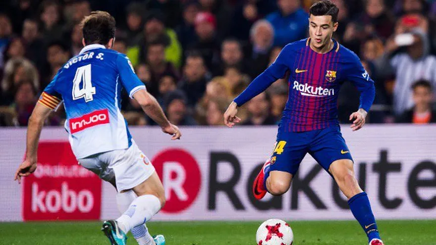 El brasileño Philippe Coutinho vio sus primeros minutos con el Barcelona