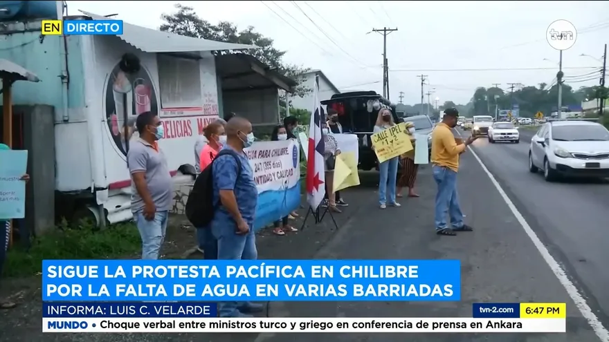 Protesta en Chilibre por falta de agua
