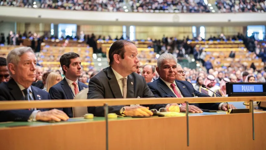 El presidente José Raúl Mulino, en la asamnblea general de la ONU.