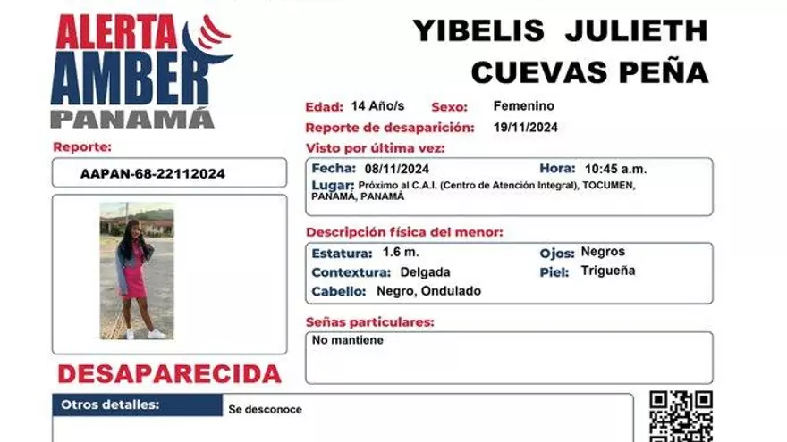 El 5 de abril de 2025, el Ministerio de Relaciones Exteriores anunció que la menor había sido ubicada en Nicaragua.