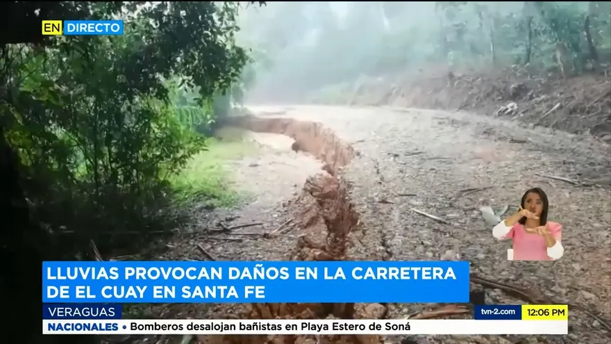 Lluvias provocan daño en carretera hacia comunidad de El Cuay