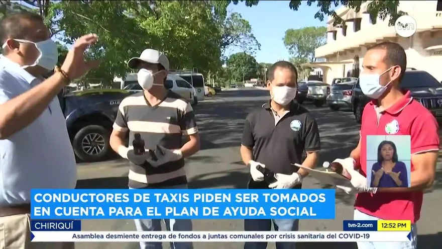 Taxistas de Chiriquí piden al Gobierno explicaciones de modalidad en entrega de bonos