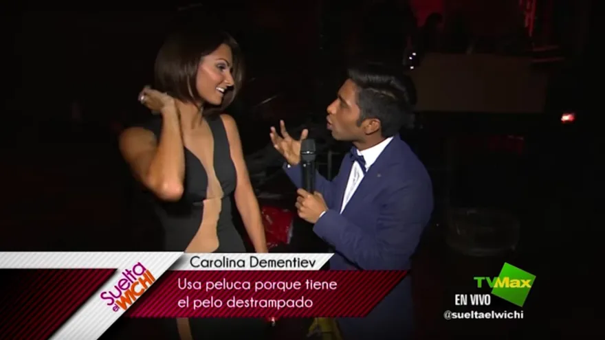 Carolina Dementiev usa peluca porque tiene el cabello desbaratado