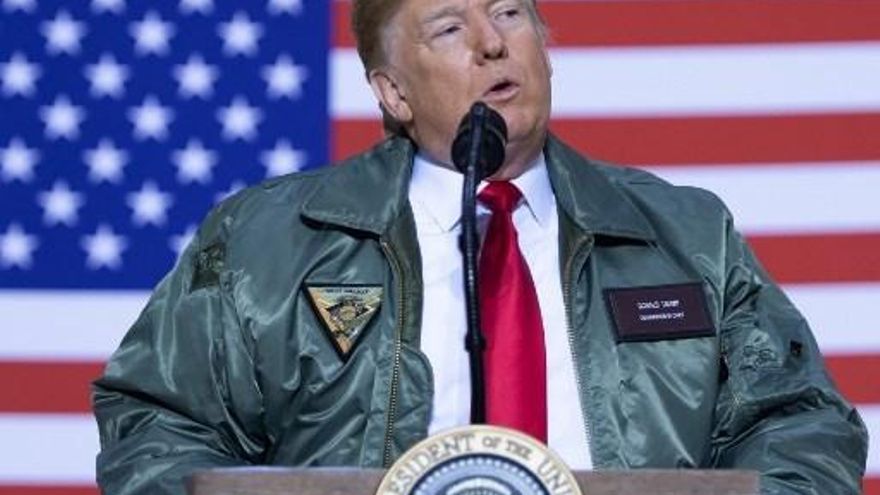 Trump se reunió con las tropas en Irak.