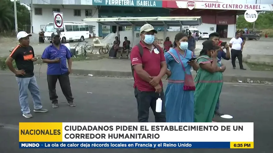 Piden corredor humanitario para el paso de productos básicos y medicamentos en Chiriquí